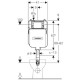 Bastidor Geberit cisterna empotrada Sigma 8 cm para Inodoros a suelo tanque alto