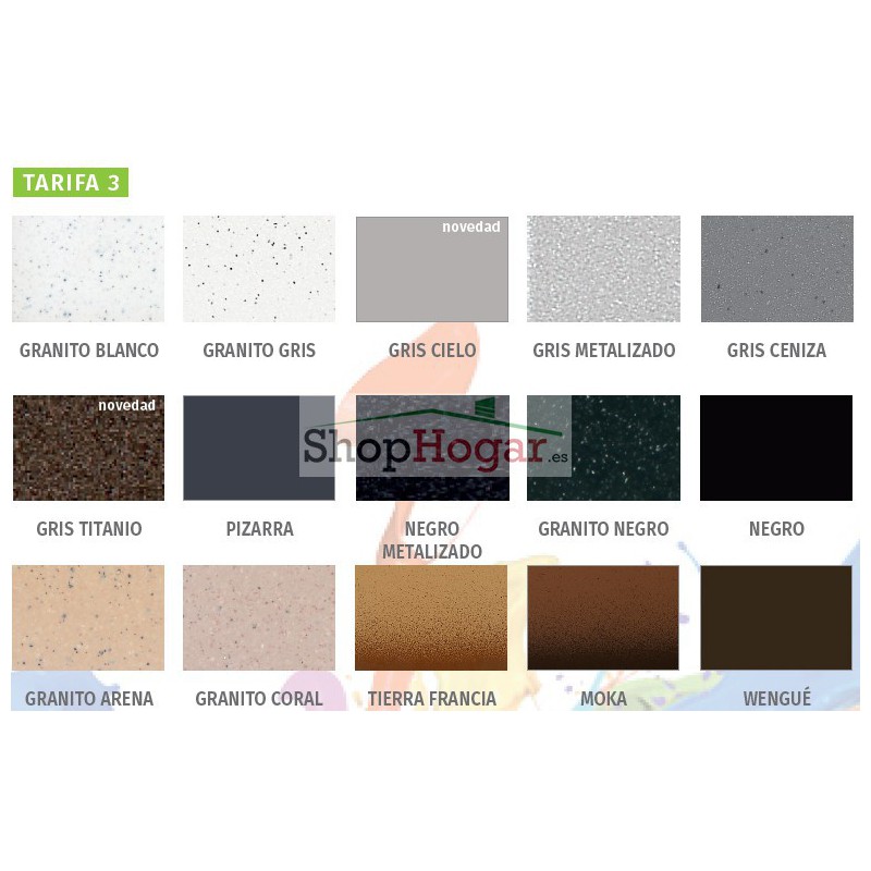 Fregadero 55,3x44,9 Sobreencimera - Aquiles Resina Colores Online