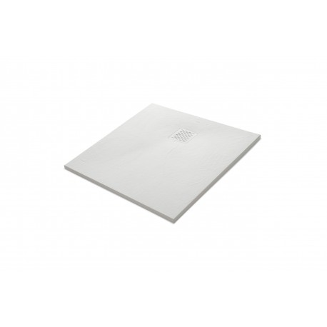 Plato de ducha Stone 100x100 Pizarra Básico Blanco