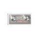 Percha Gedy con adhesivo Rainbow plata.