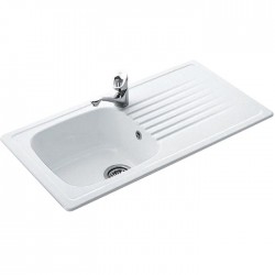 Fregadero cerámico de encimera 92 x 51 cm Targa Luisina.