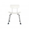 Silla para baño con respaldo aluminio Timblau.