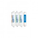 Kit de cartuchos recambio para ósmosis inversa compacto.