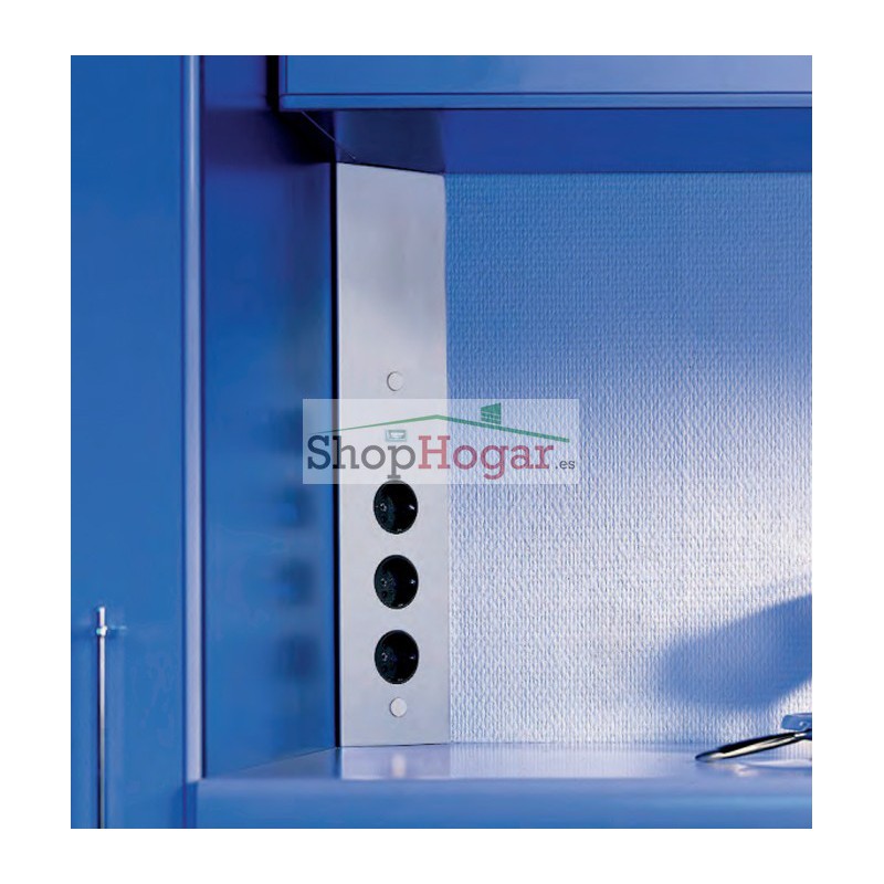 ▷ Enchufe de cocina CucineOggi energy box Abatible IL 900 - 3 Enchufes Tapa  de Aluminio.
