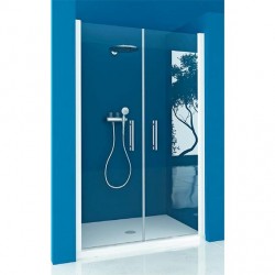 Mampara ducha Frontal 2 Puertas Abatibles TRANSPARENTE Modelo 77 Acquaban.