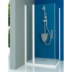 Mampara ducha Frontal 1 fijo - 2 Puertas Abatibles TRANSPARENTE Modelo 70-1 Acquaban.